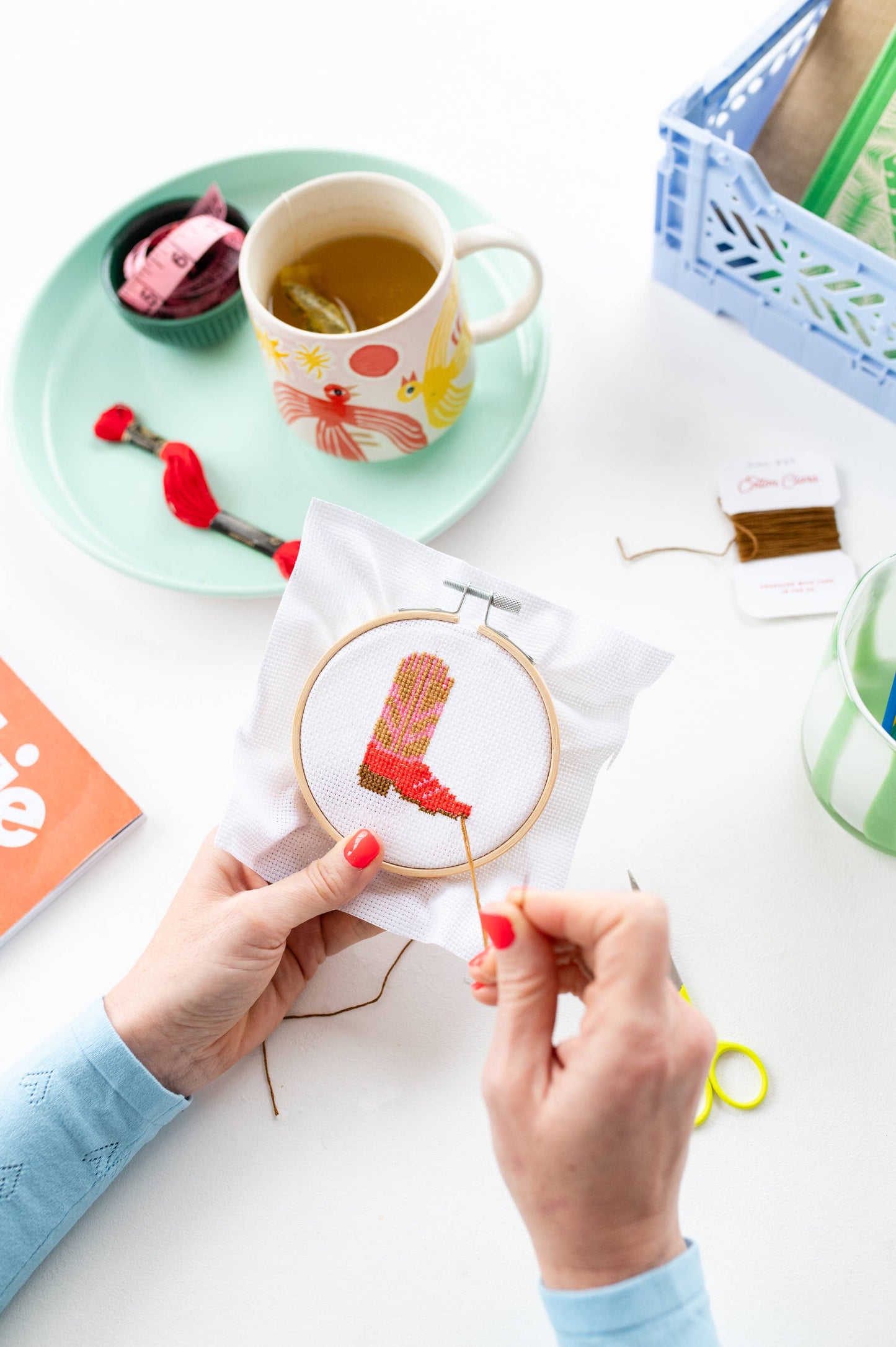 Cowboy Boot Cross Stitch Kit