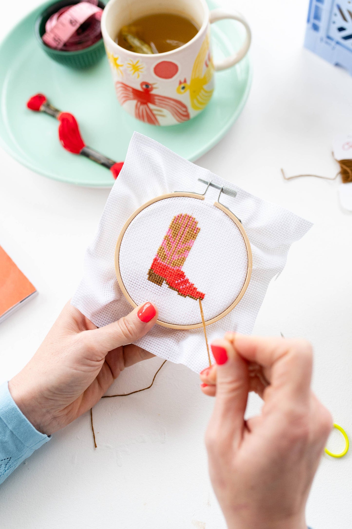 Cowboy Boot Cross Stitch Kit