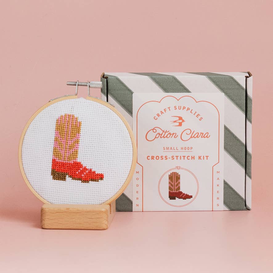 Cowboy Boot Cross Stitch Kit