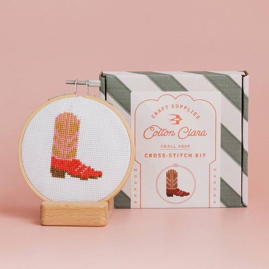 Cowboy Boot Cross Stitch Kit